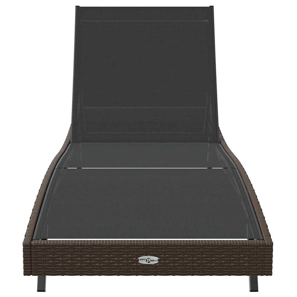 Sonnenliege 197 x 70 x 82 cm Poly-Rattan