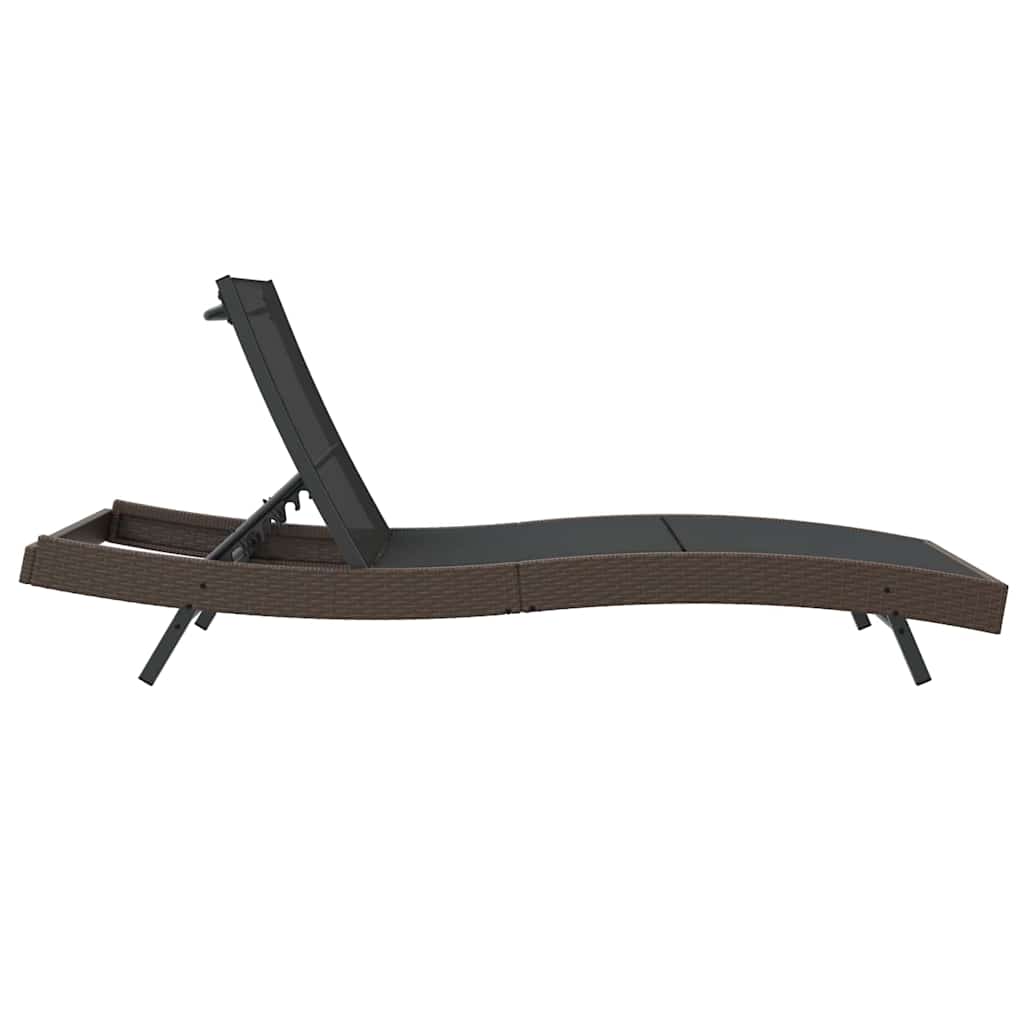 Sonnenliege 197 x 70 x 82 cm Poly-Rattan