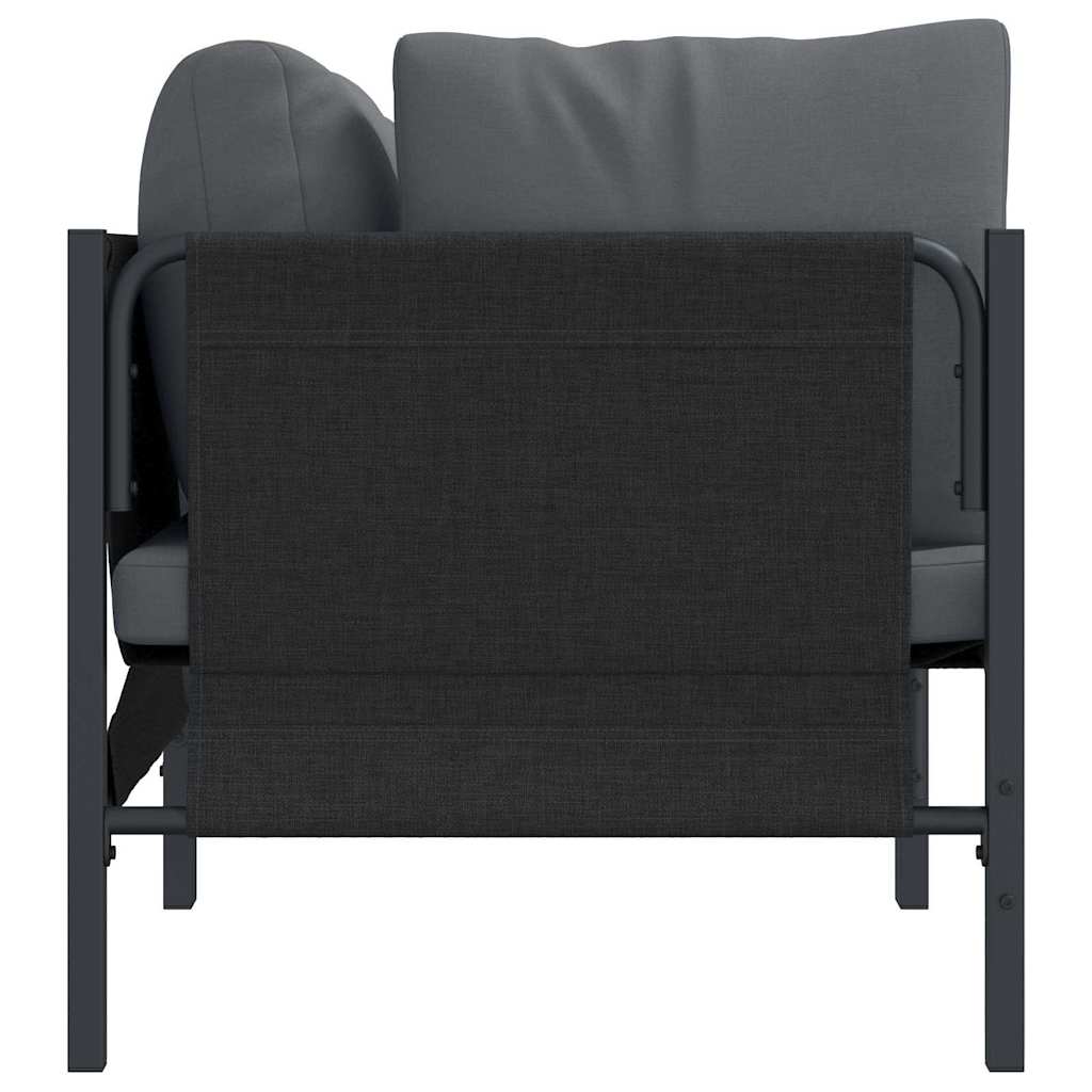 Gartenmöbel mit Kissen 2 Stück Anthrazit 80 x 80 x 71 cm Stahl