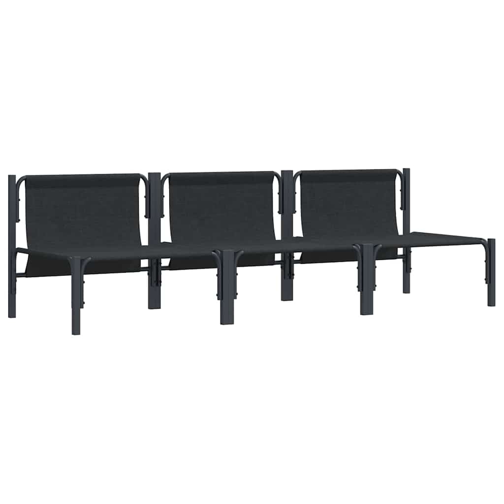 Gartenmöbel mit Kissen 3 Stück Anthrazit 80 x 80 x 71 cm Stahl