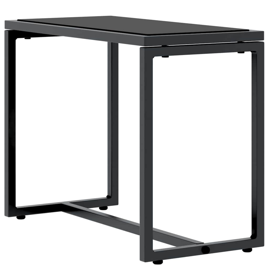 Sonnenliegen 2-Person 3 pcs Schwarz und Anthrazit Stahl