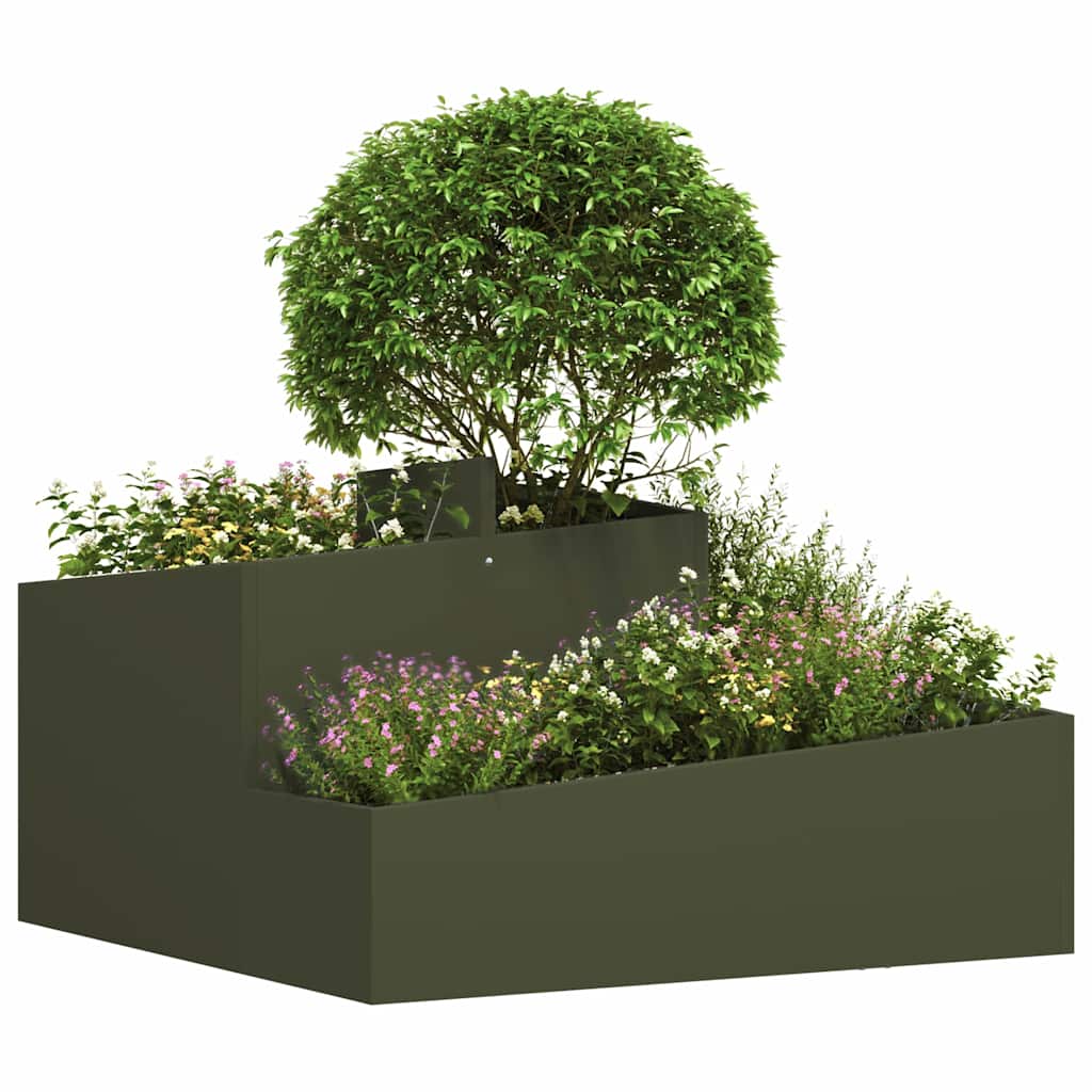 Garten-Pflanzgefäß Olive Grün 80 x 80 x 50 cm