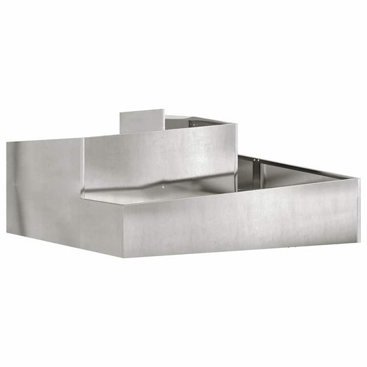 Garten-Pflanzgefäß Silber 100 x 100 x 50 cm Edelstahl
