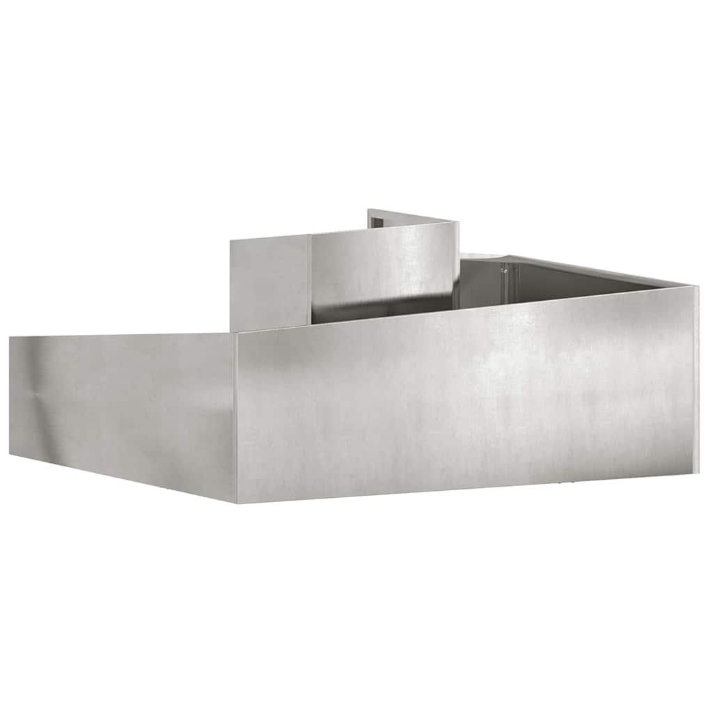 Garten-Pflanzgefäß Silber 100 x 100 x 50 cm Edelstahl