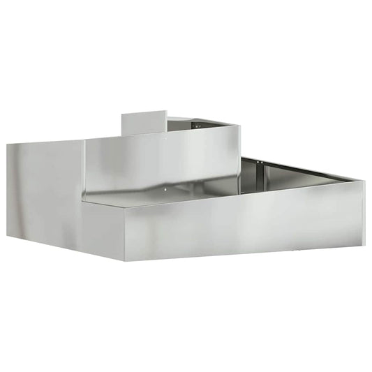 Garten-Pflanzgefäß Silber 100 x 100 x 50 cm Verzinkter Stahl