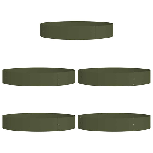 Pflanzenring 5 pcs Olive Grün 120 x 120 x 20 cm