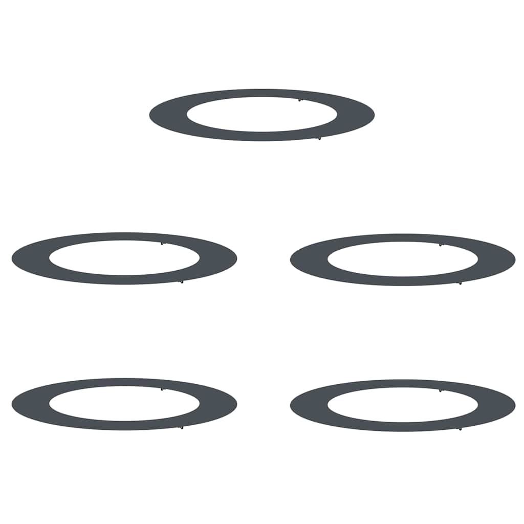 geeignet für flache Baumringe 5 pcs Anthrazit Ø60 / 90 cm Stahl