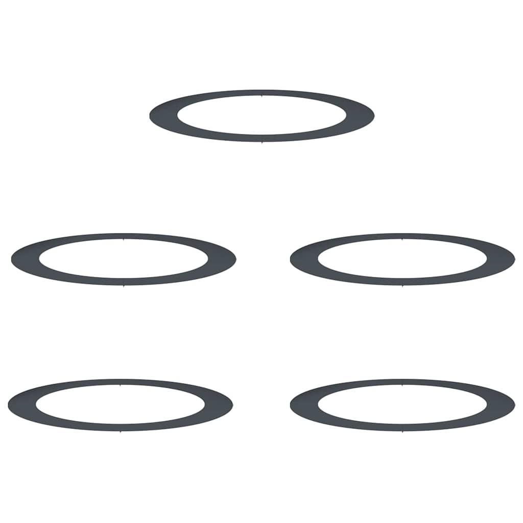 geeignet für flache Baumringe 5 pcs Anthrazit Ø90 / 120 cm Stahl