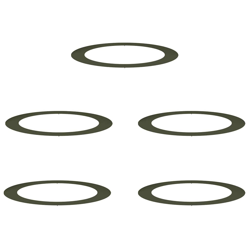 geeignet für flache Baumringe 5 pcs Olivgrün Ø90 / 120 cm Stahl
