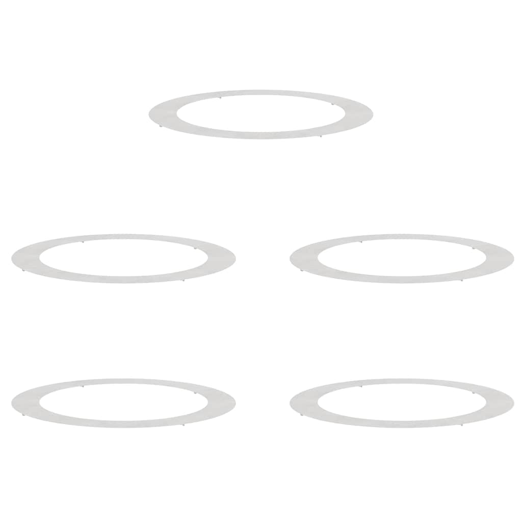 geeignet für flache Baumringe 5 pcs Silber Ø90 / 120 cm Edelstahl