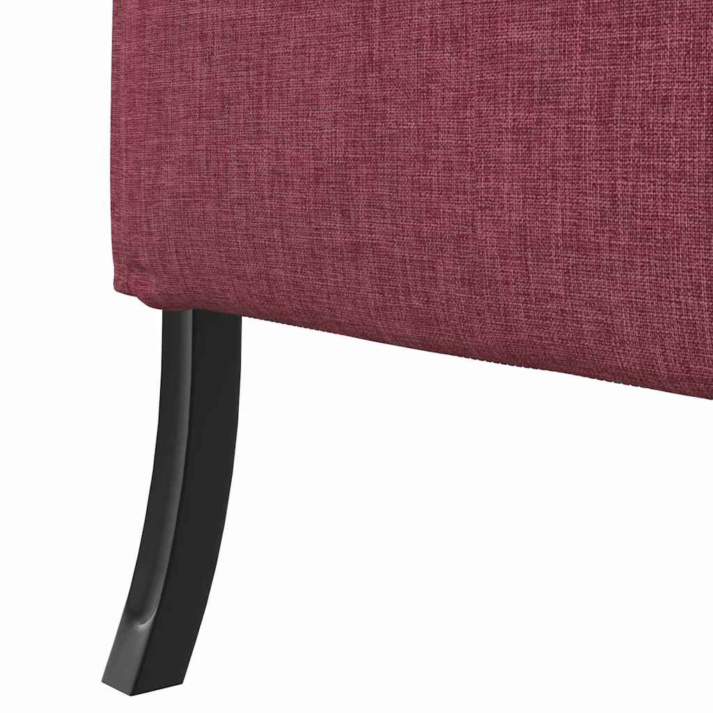 Hoher Rücken Sofa 101cm Weinrot Stoff