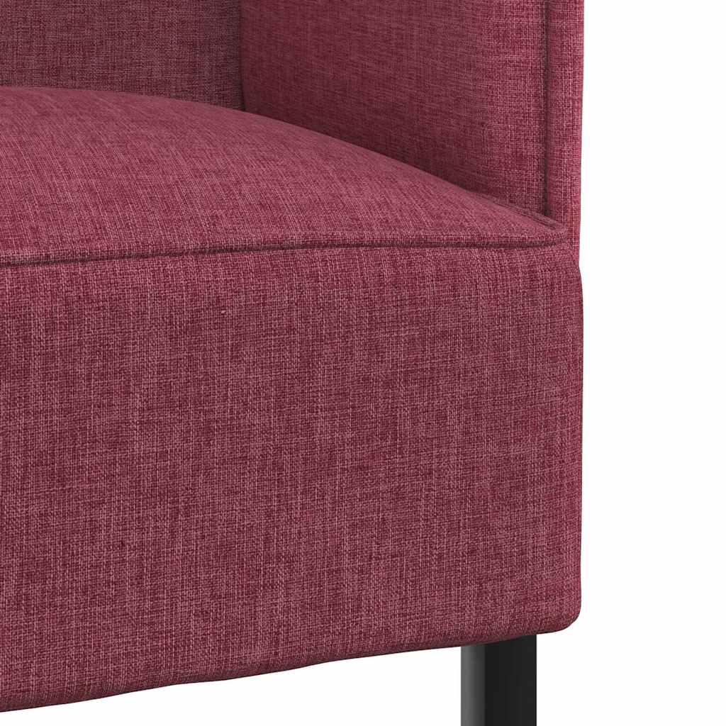 Hoher Rücken Sofa 101cm Weinrot Stoff