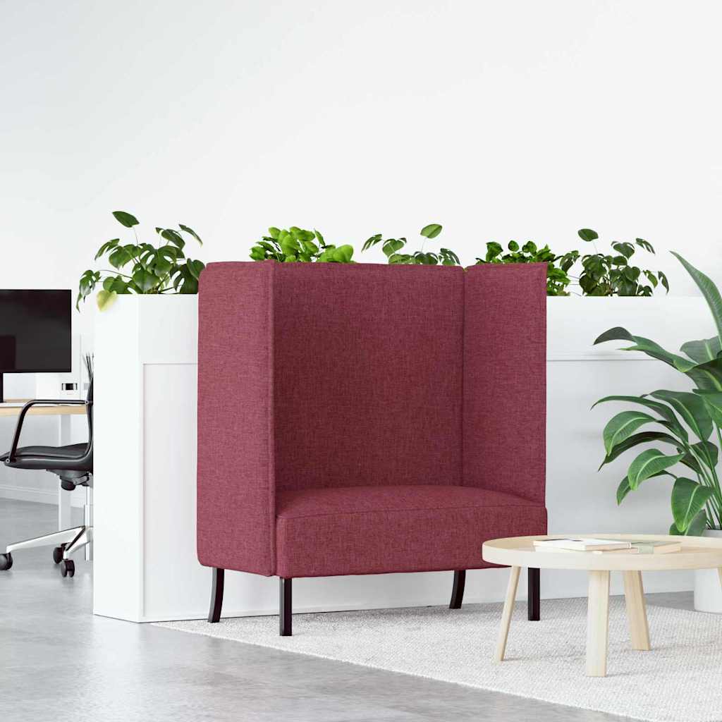 Hoher Rücken Sofa 101cm Weinrot Stoff