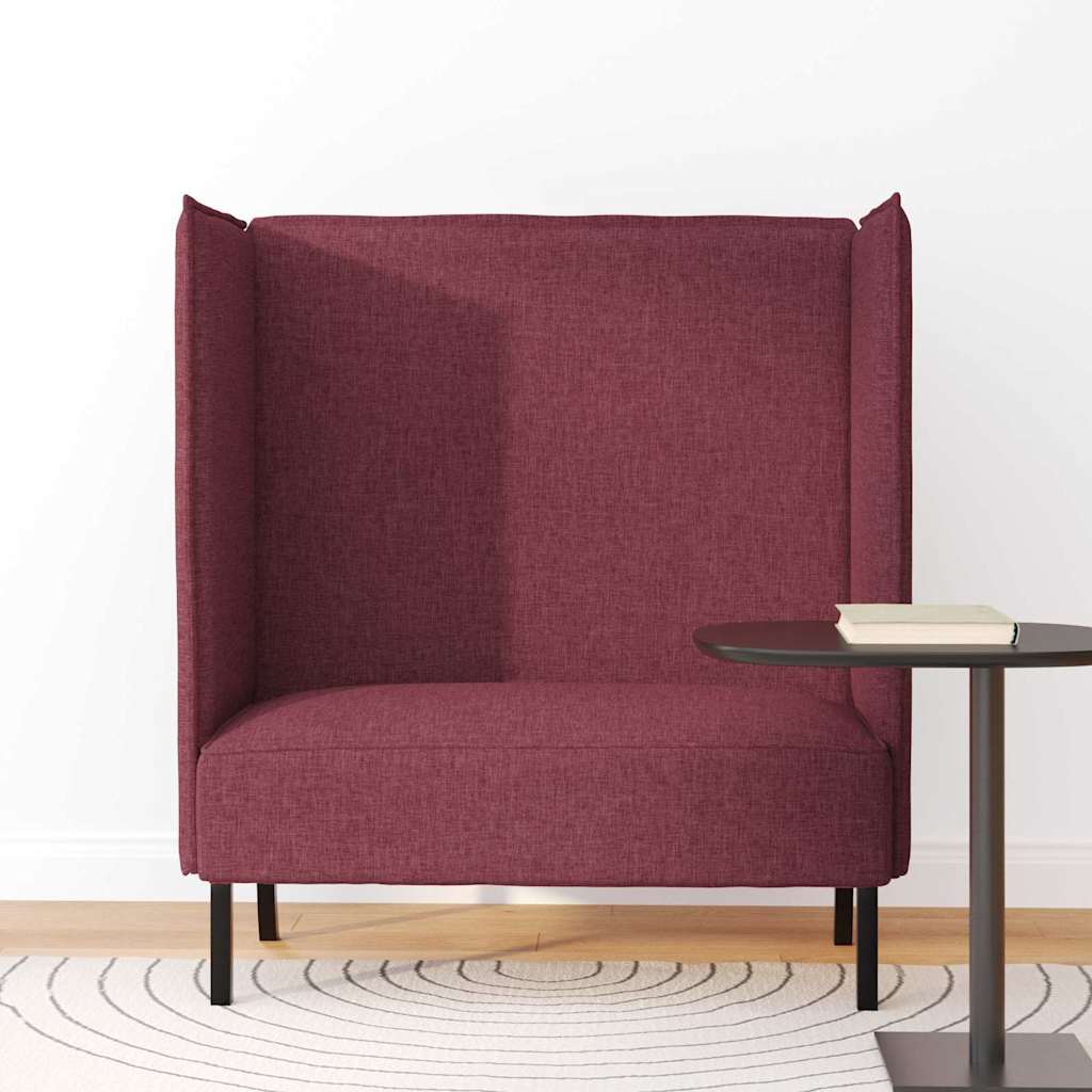 Hoher Rücken Sofa 101cm Weinrot Stoff