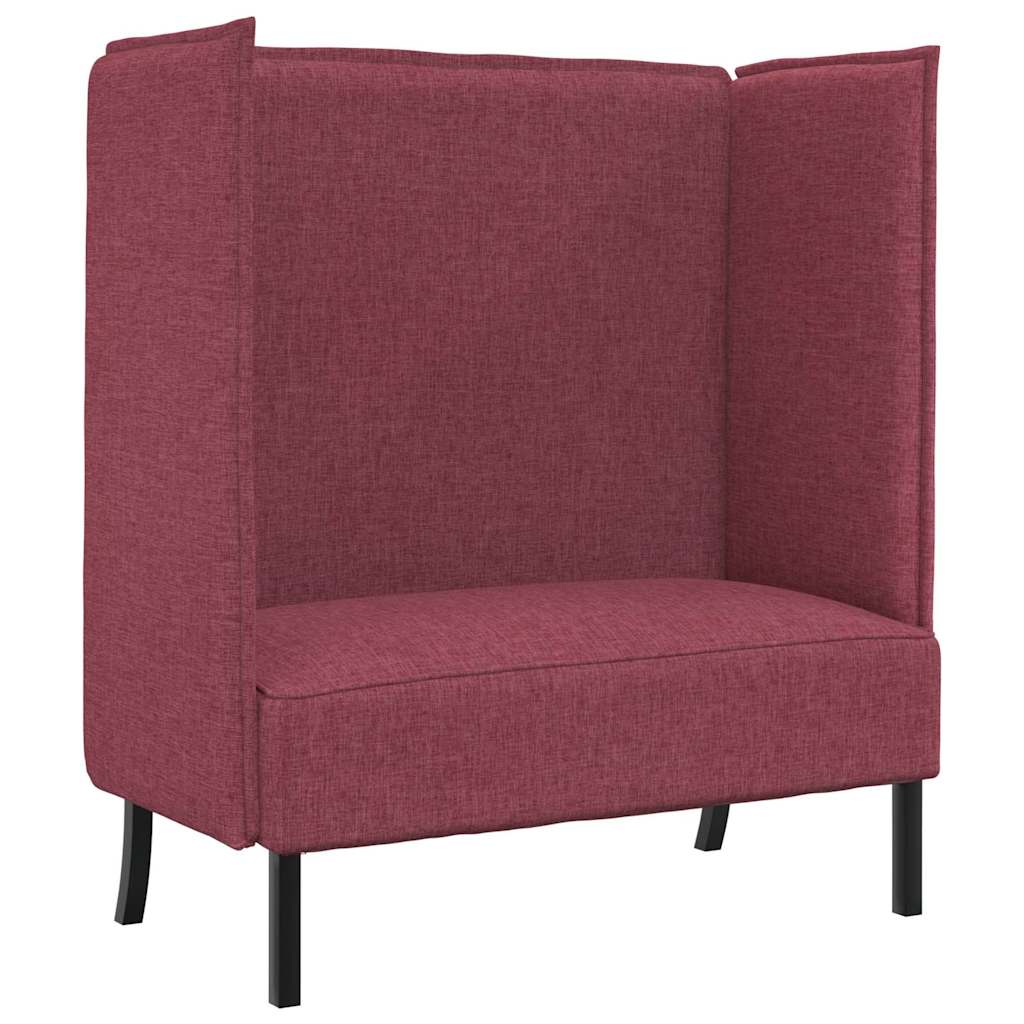 Hoher Rücken Sofa 101cm Weinrot Stoff