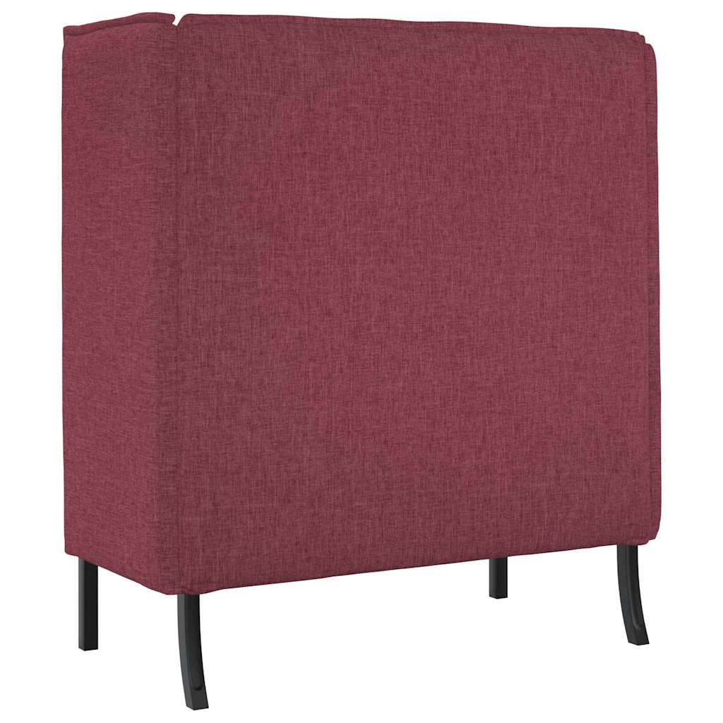 Hoher Rücken Sofa 101cm Weinrot Stoff