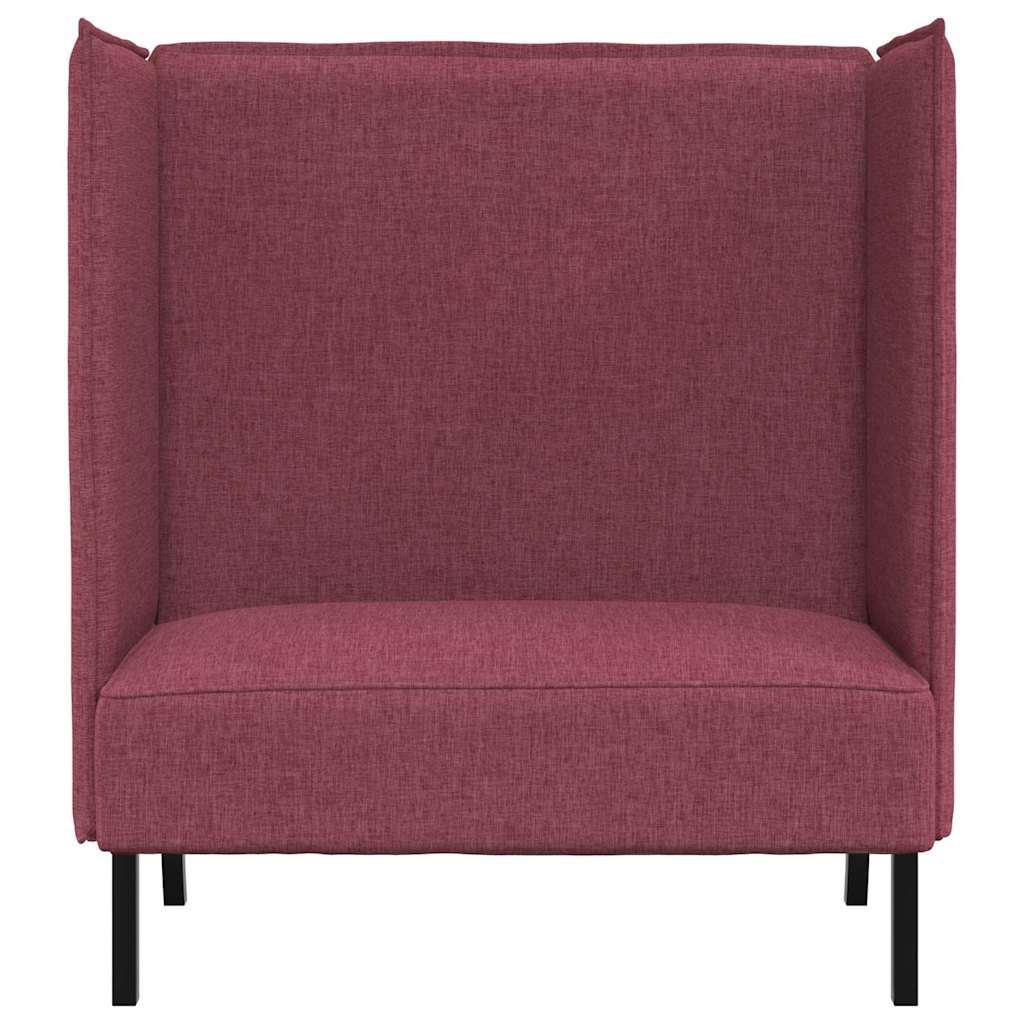 Hoher Rücken Sofa 101cm Weinrot Stoff
