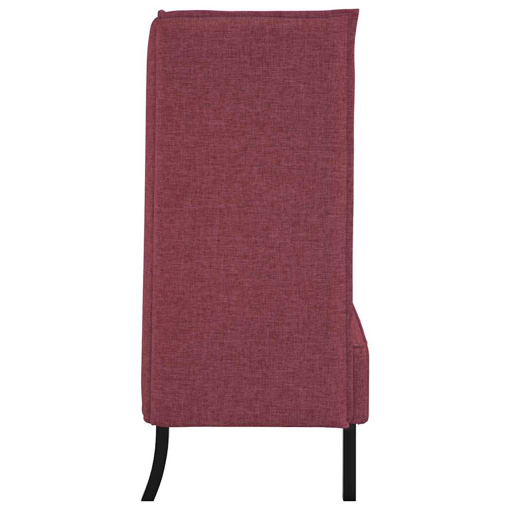 Hoher Rücken Sofa 101cm Weinrot Stoff
