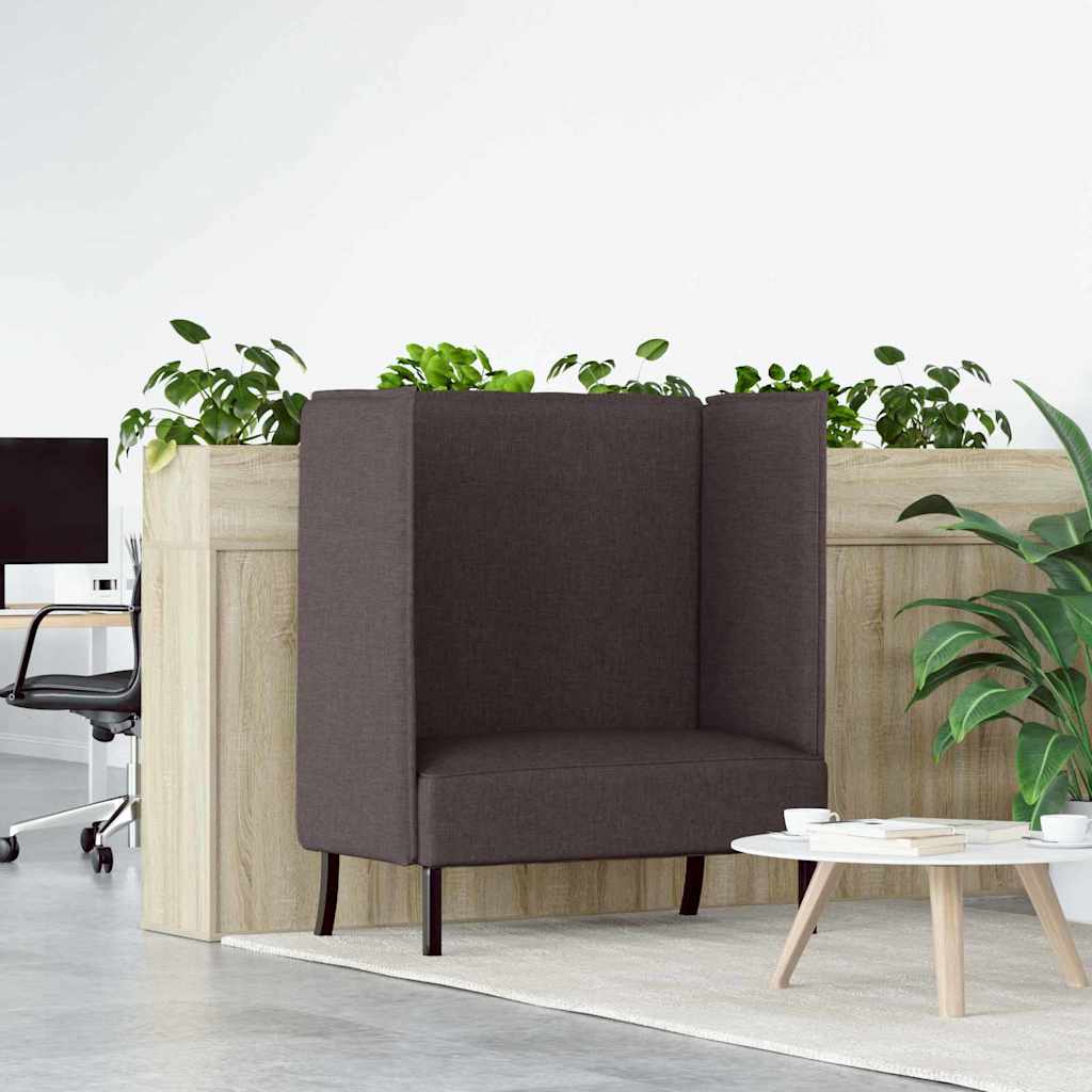 Hoher Rücken Sofa 101cm Dunkelbraun Stoff
