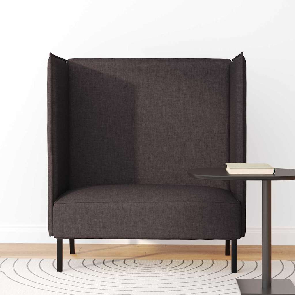 Hoher Rücken Sofa 101cm Dunkelbraun Stoff