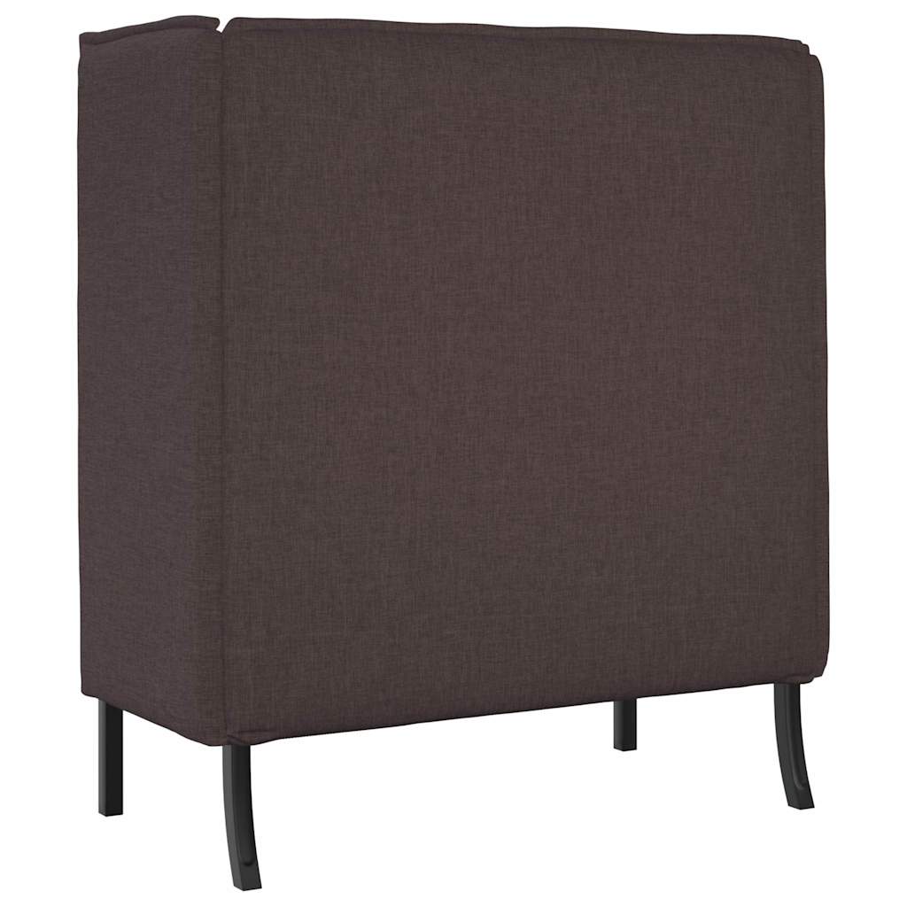 Hoher Rücken Sofa 101cm Dunkelbraun Stoff