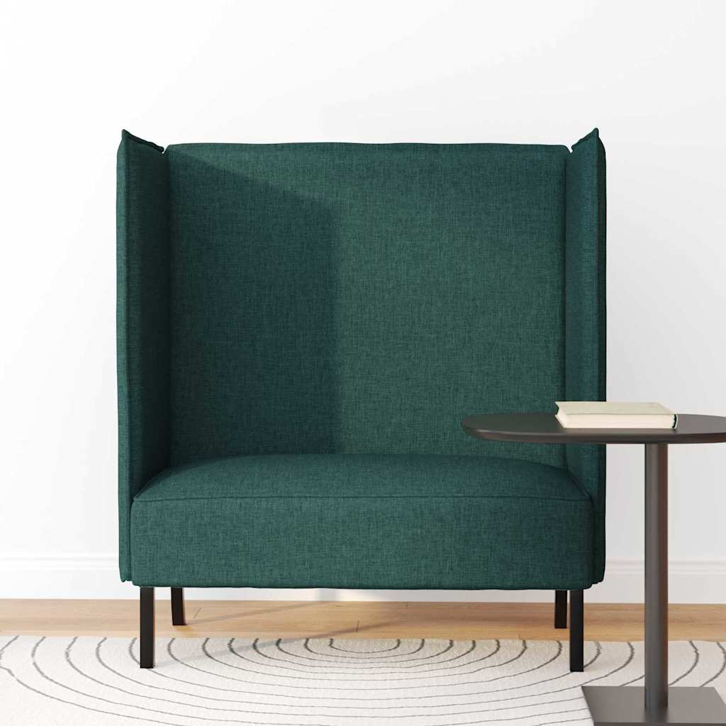 Hoher Rücken Sofa 101cm Dunkelgrün Stoff