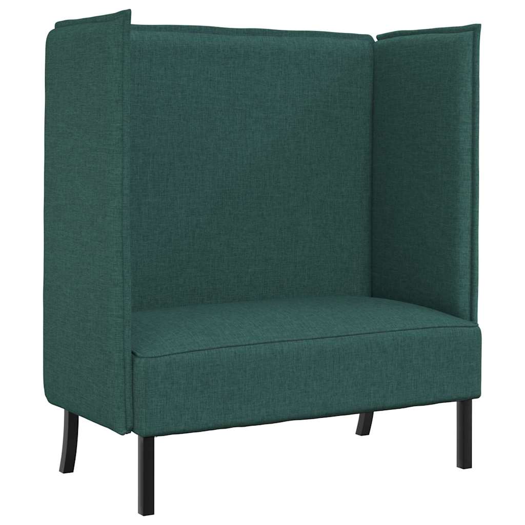Hoher Rücken Sofa 101cm Dunkelgrün Stoff