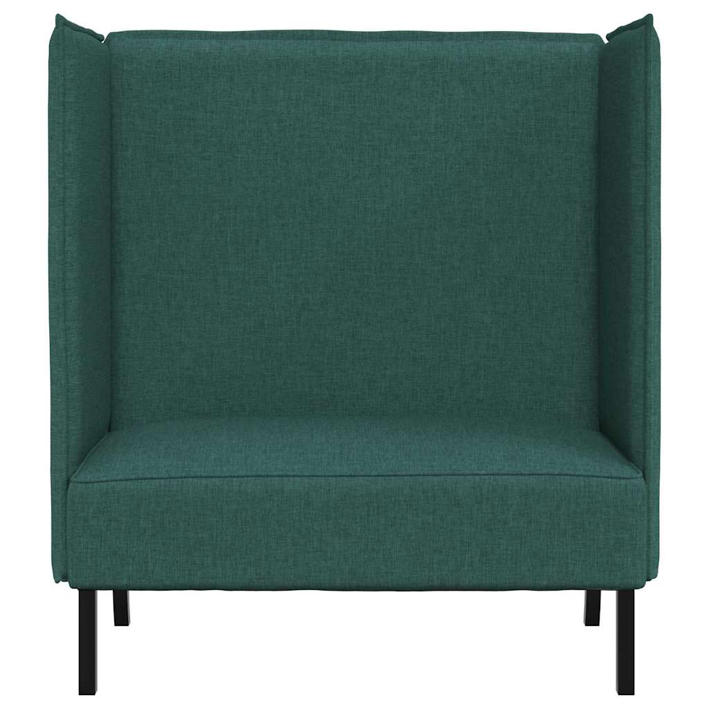 Hoher Rücken Sofa 101cm Dunkelgrün Stoff