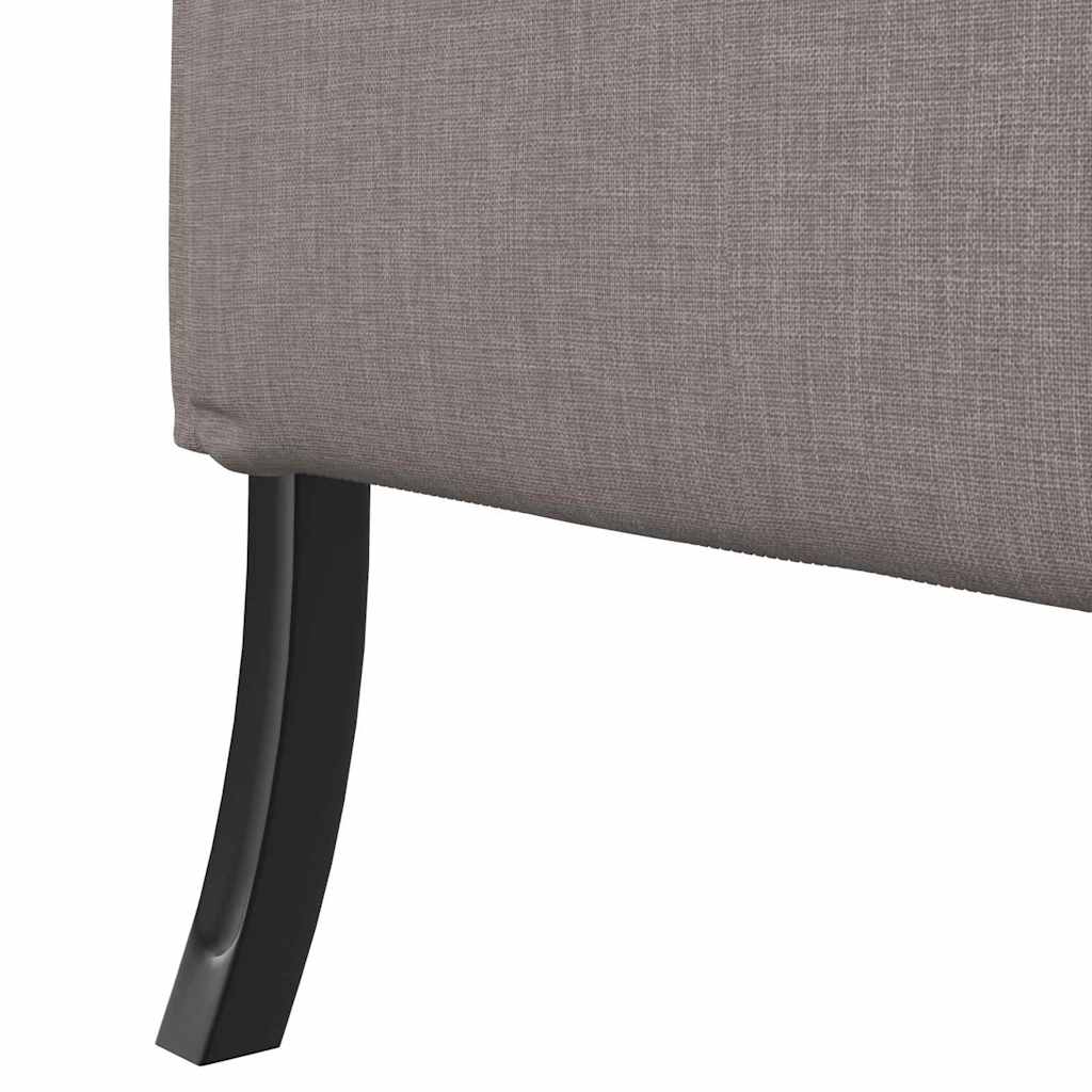 Hoher Rücken Sofa 101cm Taupe Stoff
