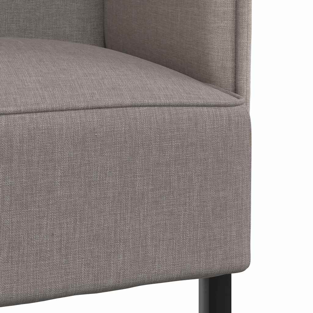 Hoher Rücken Sofa 101cm Taupe Stoff