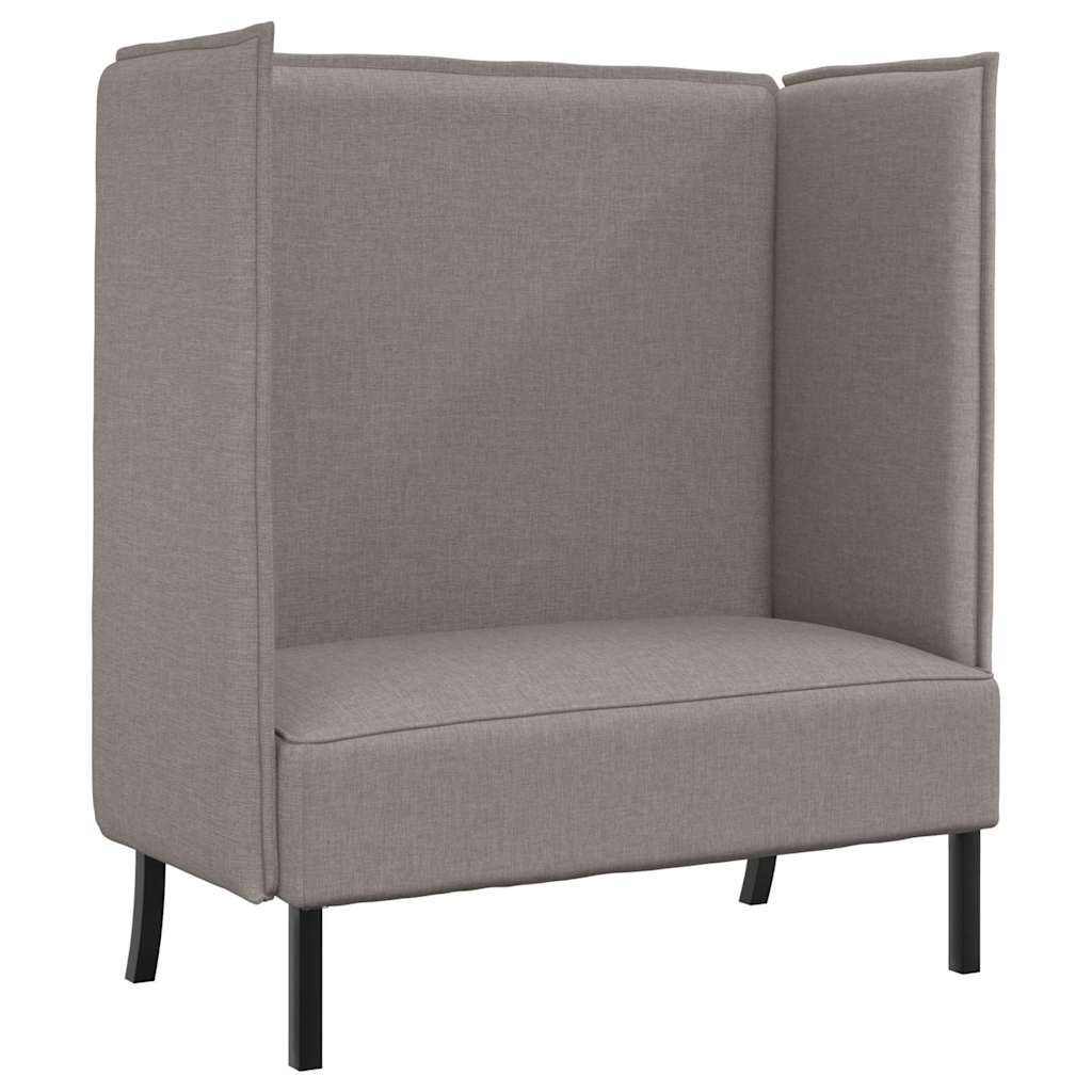 Hoher Rücken Sofa 101cm Taupe Stoff