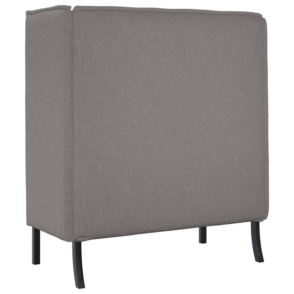 Hoher Rücken Sofa 101cm Taupe Stoff