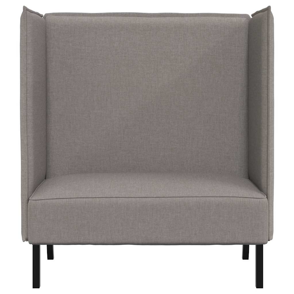 Hoher Rücken Sofa 101cm Taupe Stoff