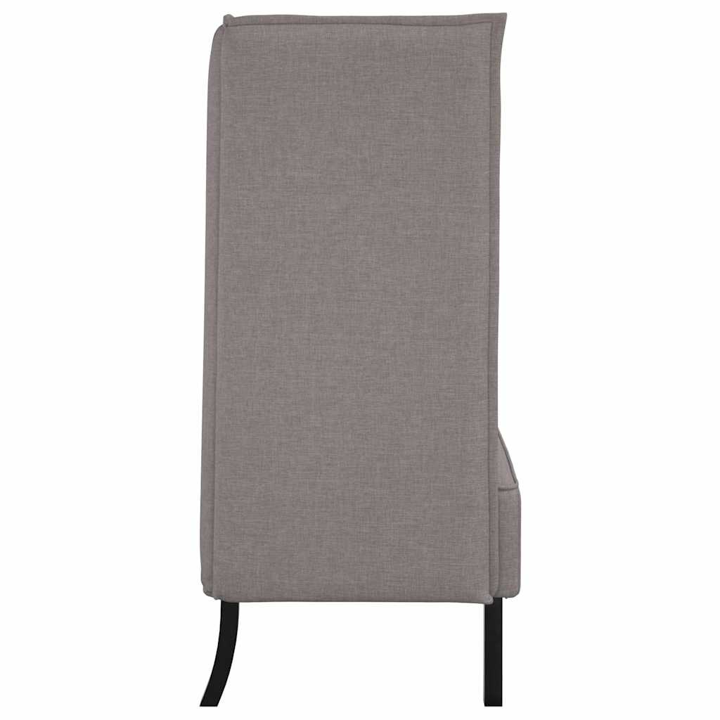 Hoher Rücken Sofa 101cm Taupe Stoff