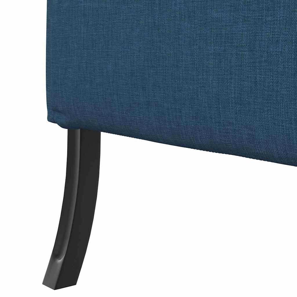 Hoher Rücken Sofa 101cm Blau Stoff