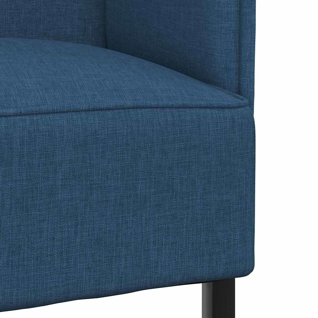 Hoher Rücken Sofa 101cm Blau Stoff