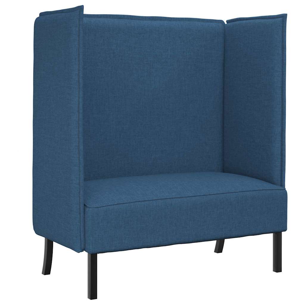 Hoher Rücken Sofa 101cm Blau Stoff