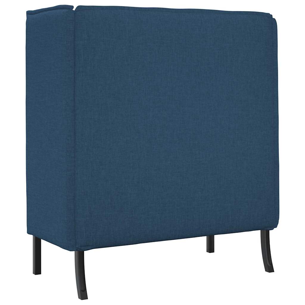 Hoher Rücken Sofa 101cm Blau Stoff