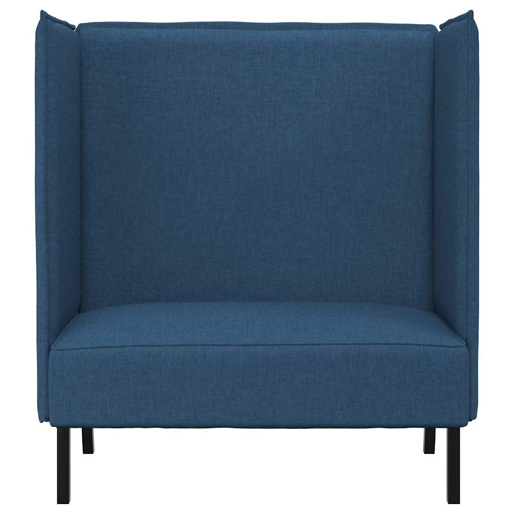 Hoher Rücken Sofa 101cm Blau Stoff