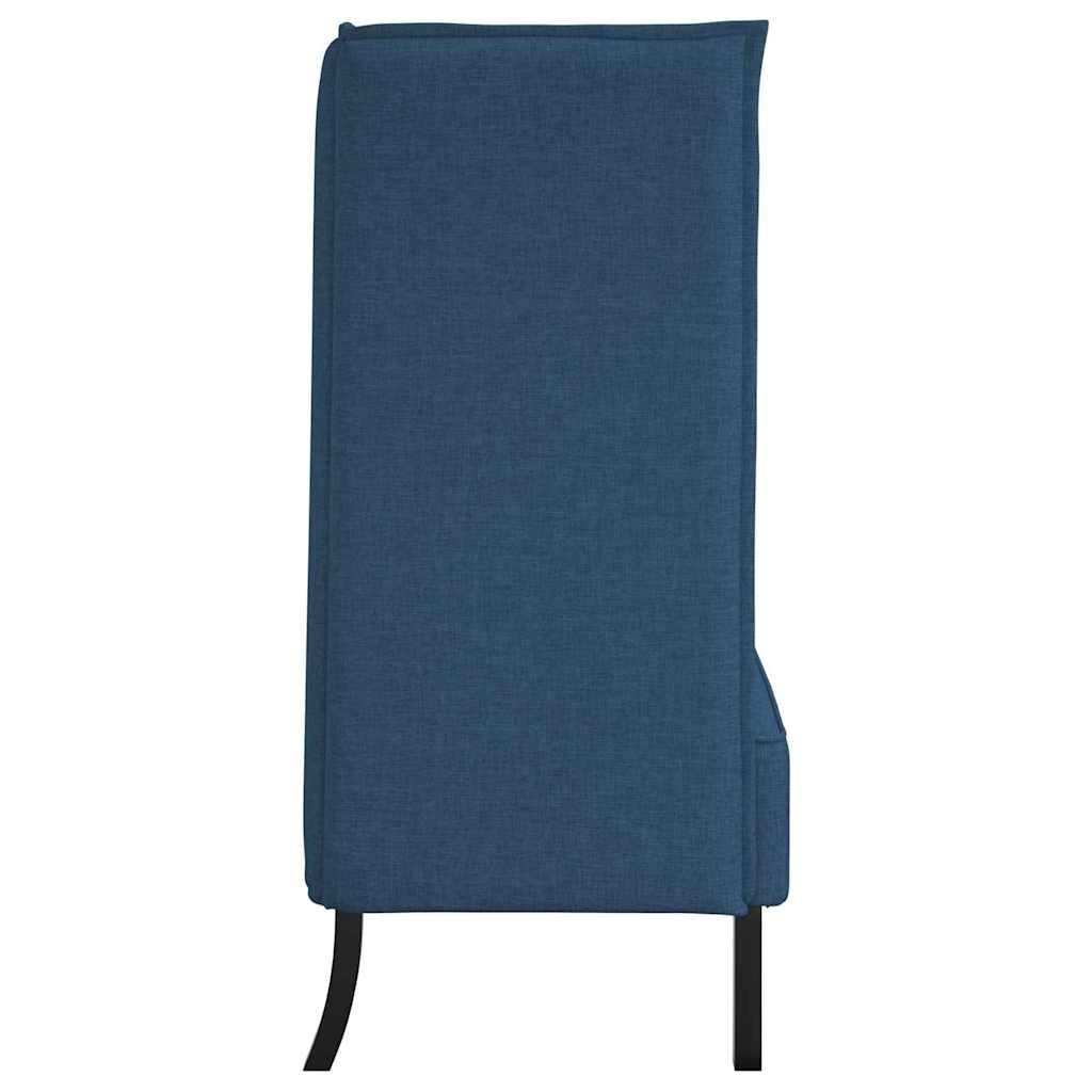Hoher Rücken Sofa 101cm Blau Stoff