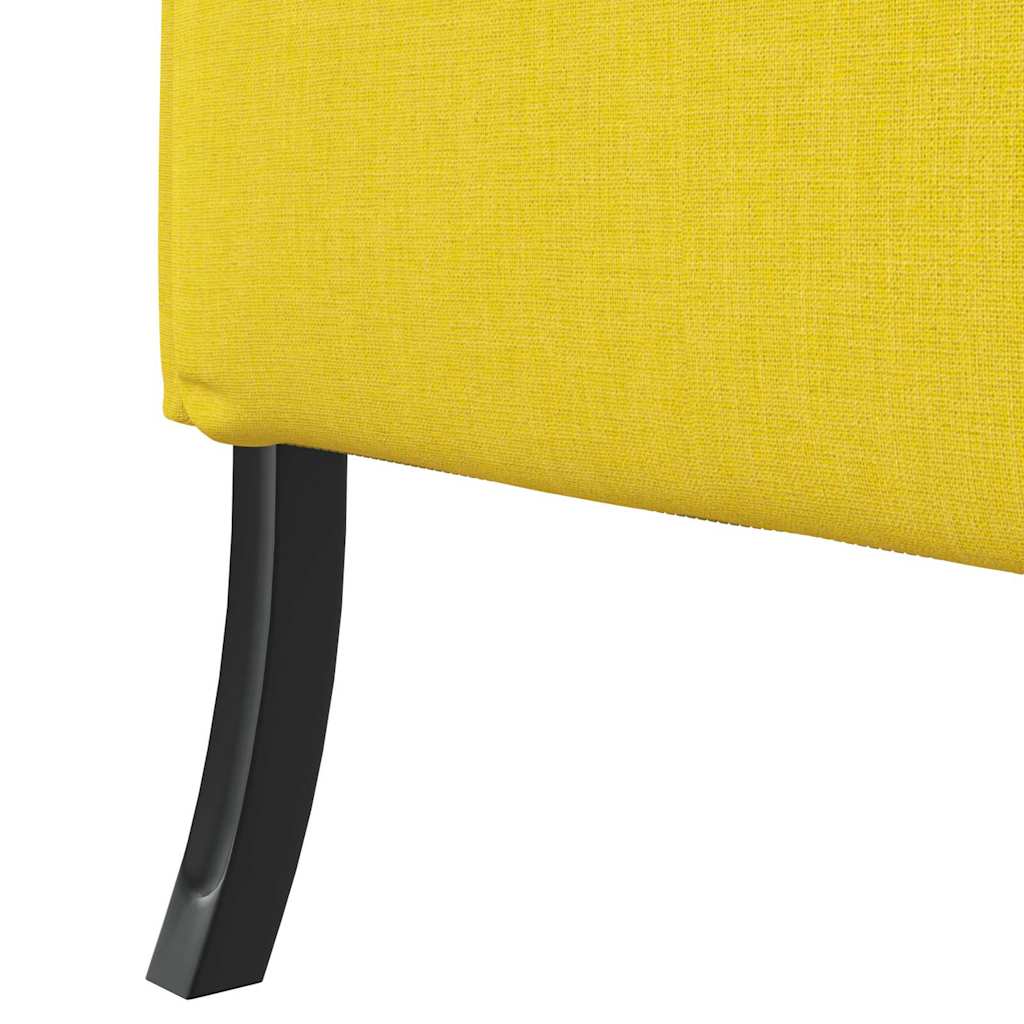 Hoher Rücken Sofa 101cm Hellgelb Stoff