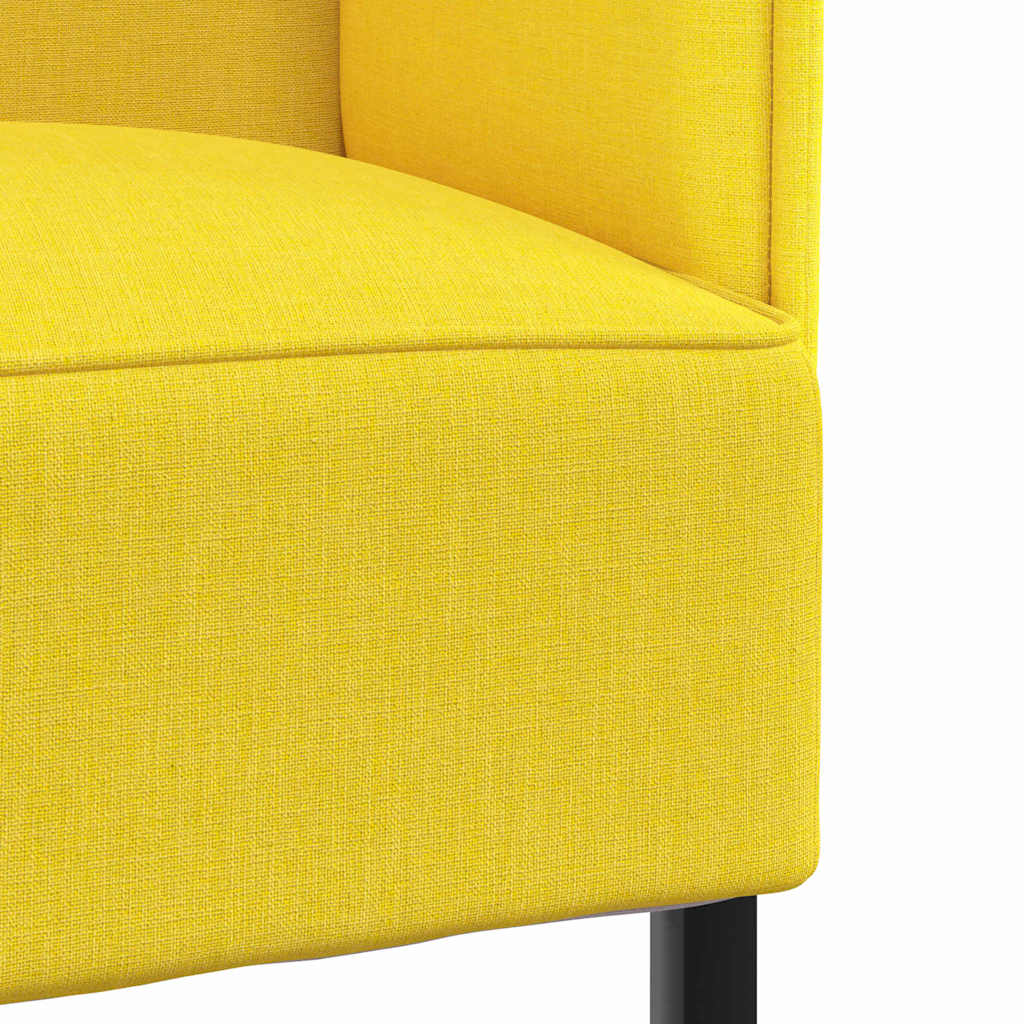 Hoher Rücken Sofa 101cm Hellgelb Stoff