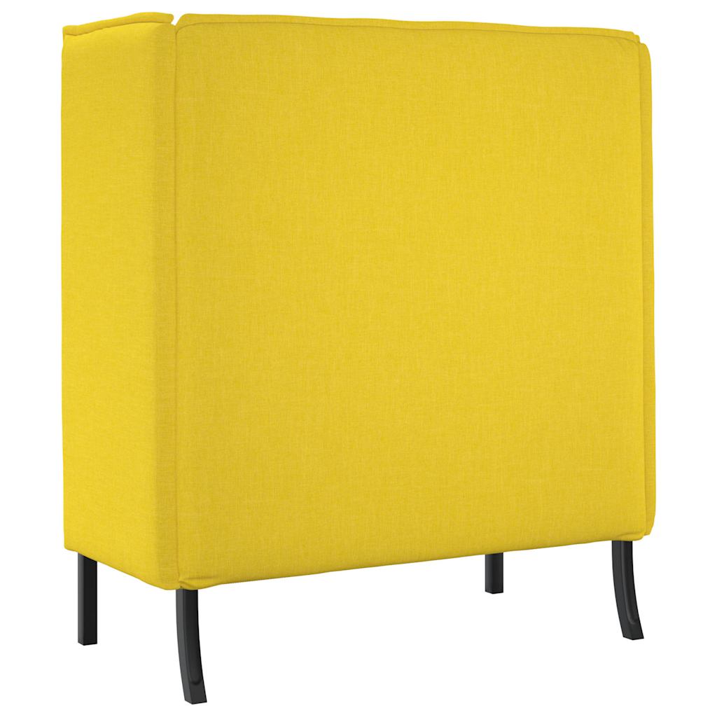 Hoher Rücken Sofa 101cm Hellgelb Stoff