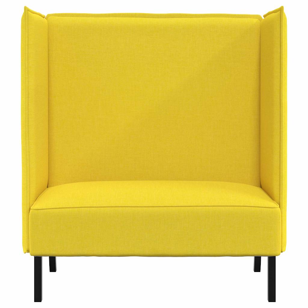 Hoher Rücken Sofa 101cm Hellgelb Stoff