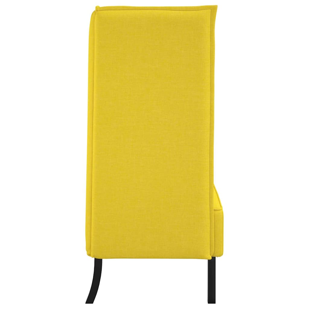 Hoher Rücken Sofa 101cm Hellgelb Stoff