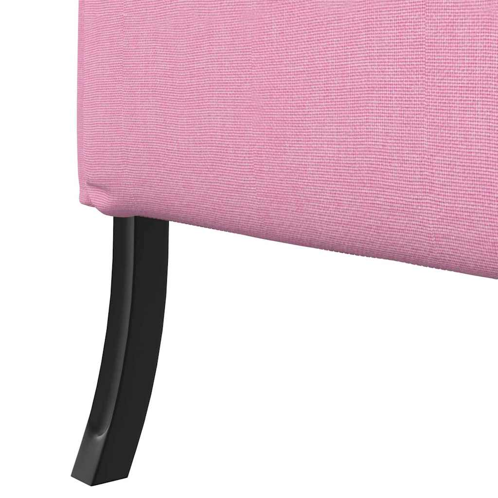 Hoher Rücken Sofa 101cm Rosa Stoff