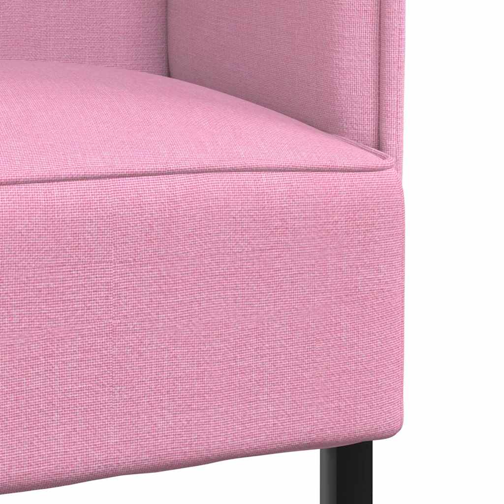 Hoher Rücken Sofa 101cm Rosa Stoff