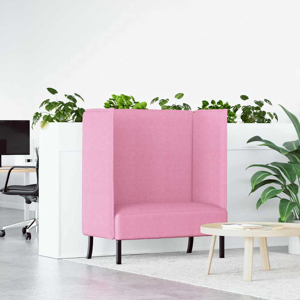 Hoher Rücken Sofa 101cm Rosa Stoff
