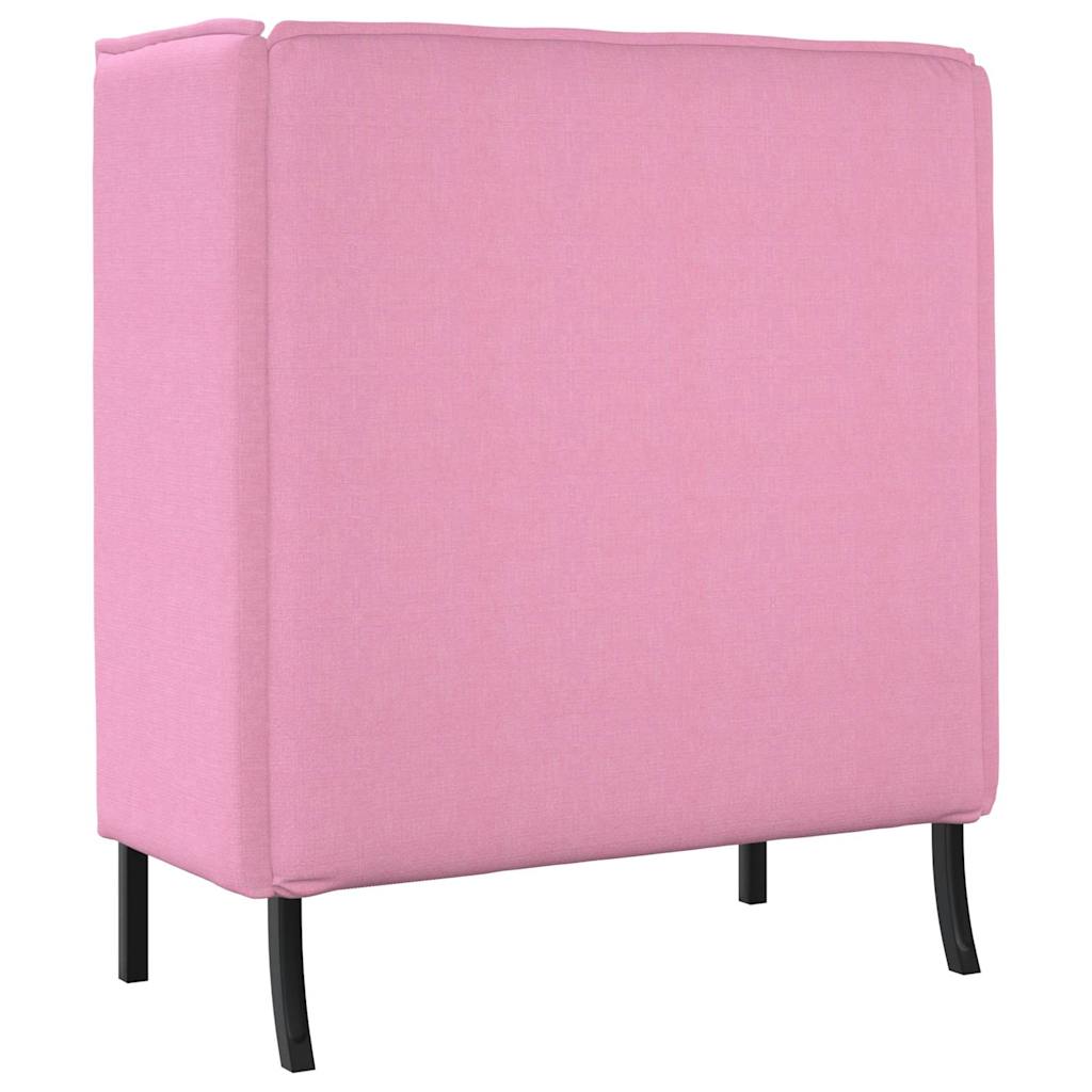 Hoher Rücken Sofa 101cm Rosa Stoff