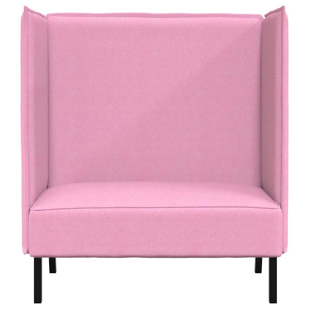 Hoher Rücken Sofa 101cm Rosa Stoff